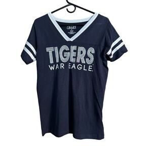 Auburn University Tigers Navy Shimmer Short Sleeve Shirt Size Medium